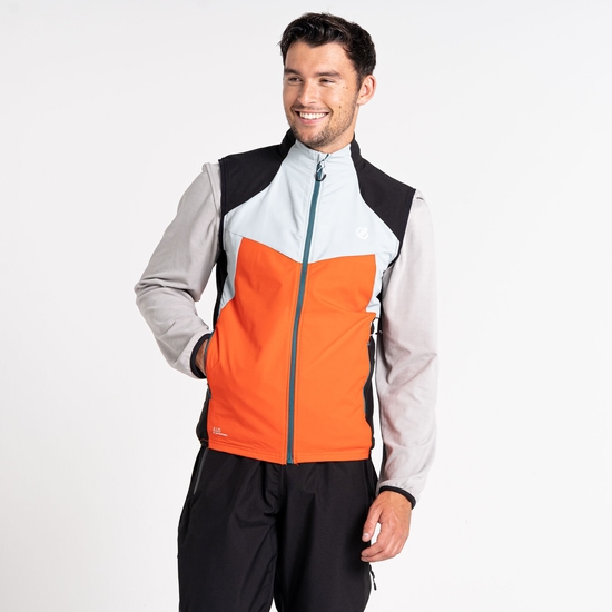 Men's Latitudinal Softshell Vest  Trail Blaze Black