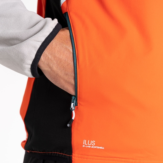 Men's Latitudinal Softshell Vest  Trail Blaze Black