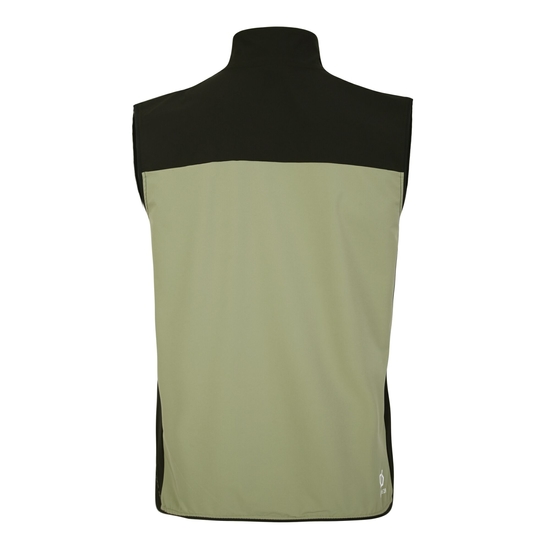 Men's Latitudinal Softshell Vest  Green Algae