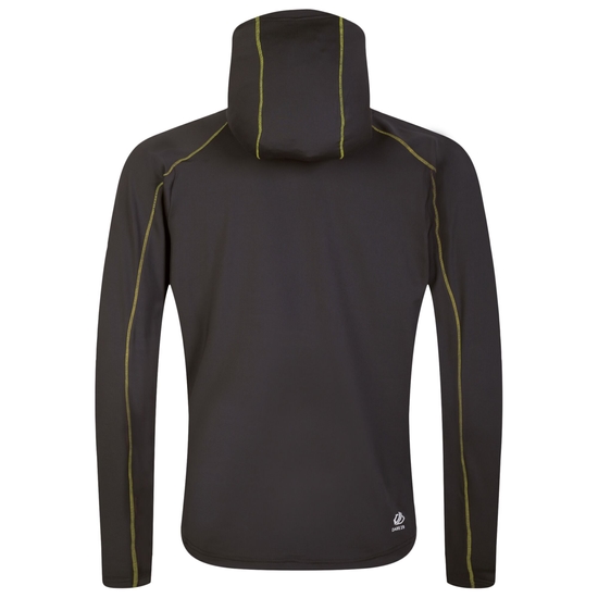 Men's Assimilate Hooded Core Stretch Midlayer Ebony Grey Yellow