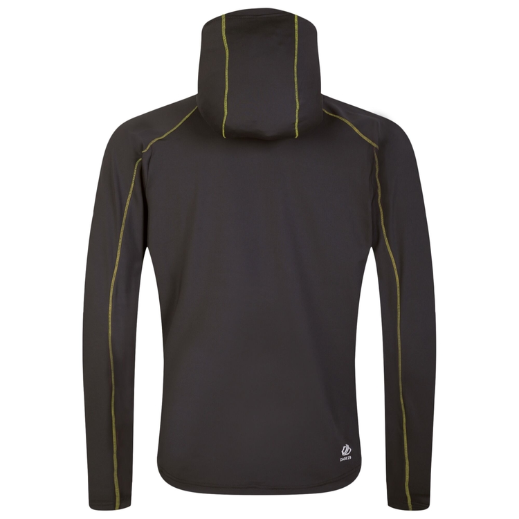 Men's Assimilate Hooded Core Stretch Midlayer - Ebony Grey Yellow