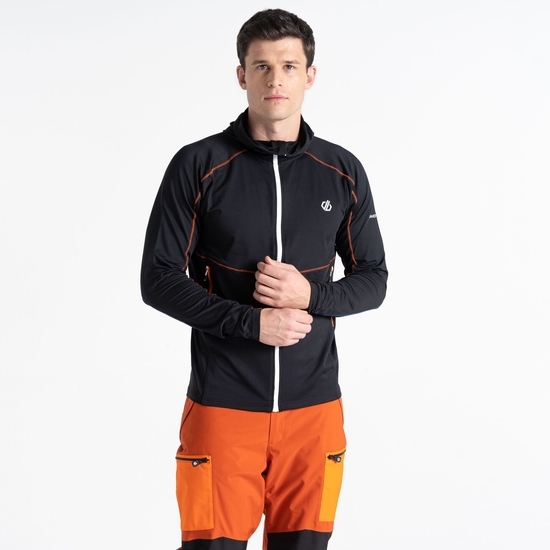 Herren Assimilate Core Stretch-Midlayer mit Kapuze Schwarz