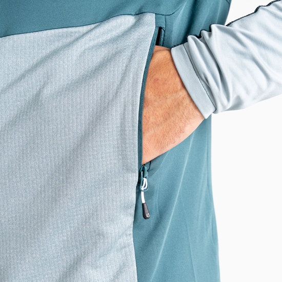 Couche intermédiaire à capuche Core Stretch Homme ASSIMILATE Vert Gris