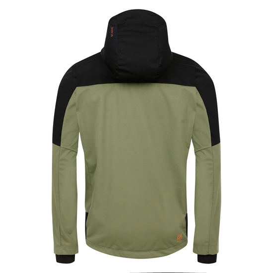 Men's Mountaineer Softshell Jacket Olivine Green Black