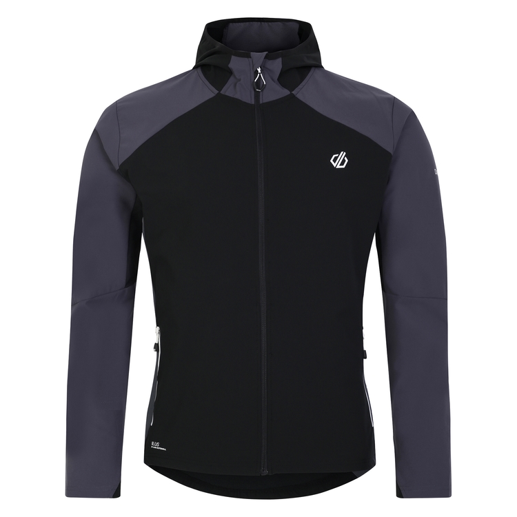 Men s Lattitudinal II Softshell Jacket Black Ebony Grey Dare2B UK