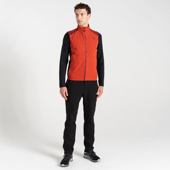 Men's Lattitudinal II Vest Tuscan Red Black