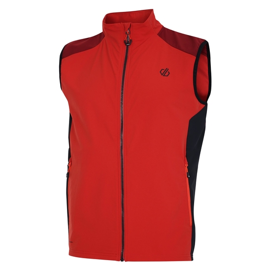 Men's Lattitudinal II Vest Tuscan Red Black