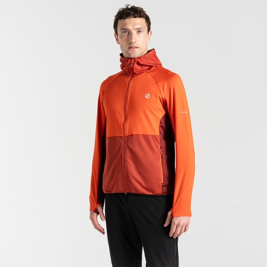Men's Assimlilate II Core Stretch Midlayer Cinnamon Syrah Red