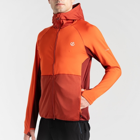 Men's Assimlilate II Core Stretch Midlayer Cinnamon Syrah Red