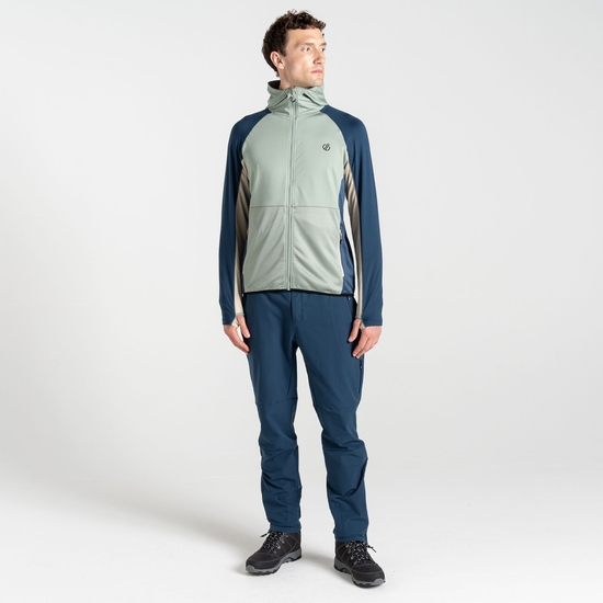 Men's Assimlilate II Core Stretch Midlayer Green Moonlight Denim
