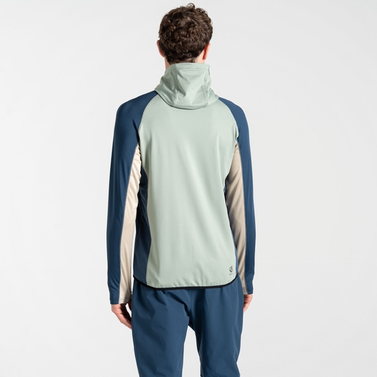Men's Assimlilate II Core Stretch Midlayer Green Moonlight Denim
