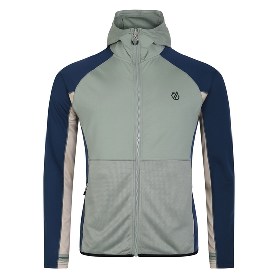 Men's Assimlilate II Core Stretch Midlayer Green Moonlight Denim