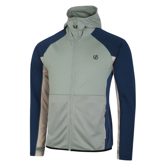 Men's Assimlilate II Core Stretch Midlayer Green Moonlight Denim