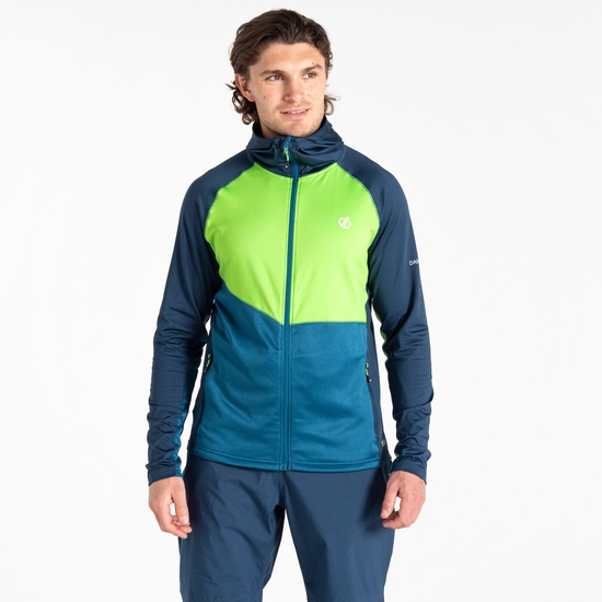 Herren Assimilate II Core-Stretch-Midlayer Dunkelblau & Grün