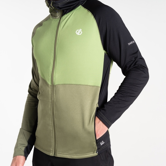 Men's Assimilate II Core Stretch Midlayer Olivine Green Black