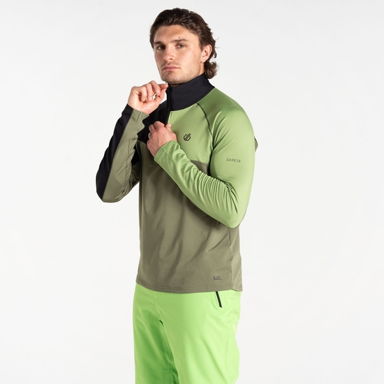 Men's Dignify III Core Stretch Midlayer Olivine Green Black