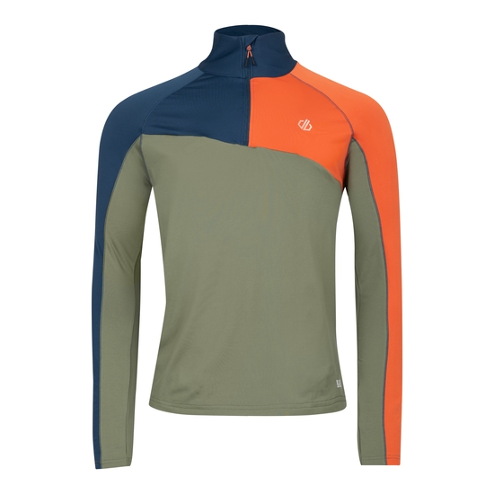 Herren Dignify III Core-Stretch-Midlayer Dunkelblau & Grün
