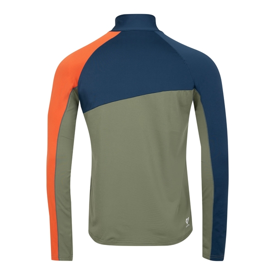 Herren Dignify III Core-Stretch-Midlayer Dunkelblau & Grün