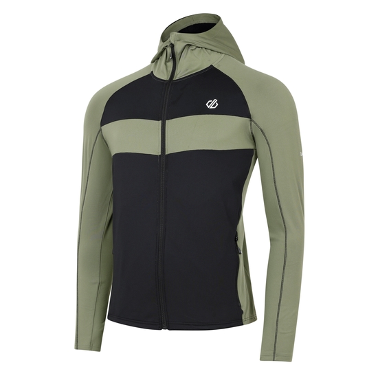 Herren Touring II Core-Stretch-Midlayer Olivgrün & Schwarz