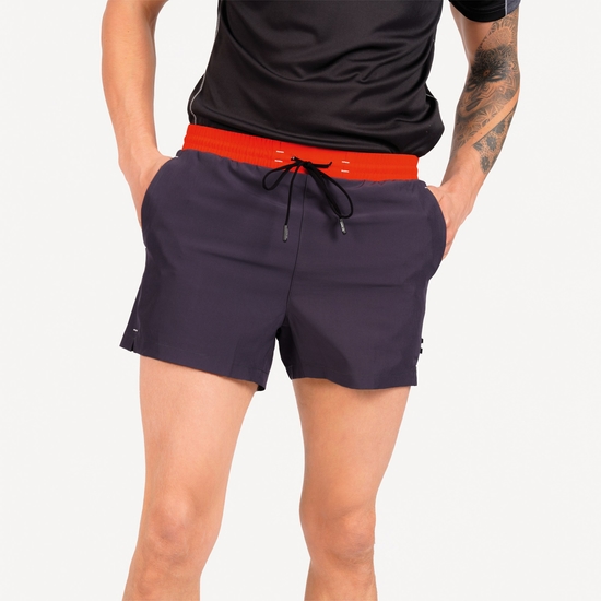 Men's Cascade Lightweight Shorts Ebony Grey Trail Blaze Red