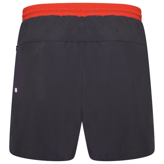Men's Cascade Lightweight Shorts Ebony Grey Trail Blaze Red