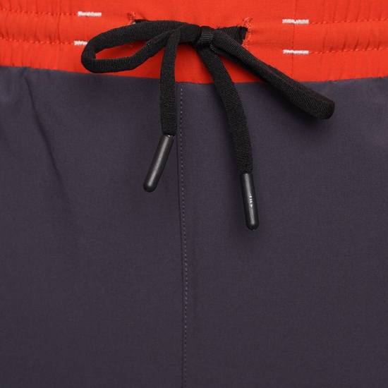 Men's Cascade Lightweight Shorts Ebony Grey Trail Blaze Red