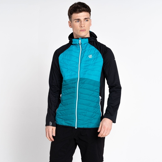 Men's Mountaineer Wool Hybrid Jacket Black Fjord Blue