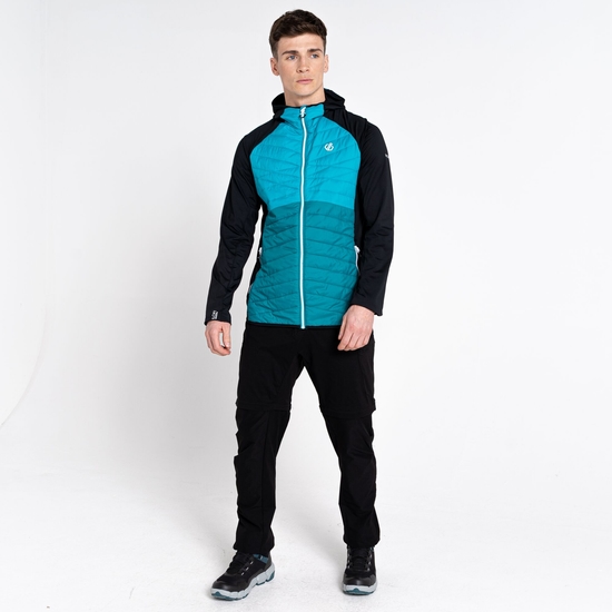Men's Mountaineer Wool Hybrid Jacket Black Fjord Blue