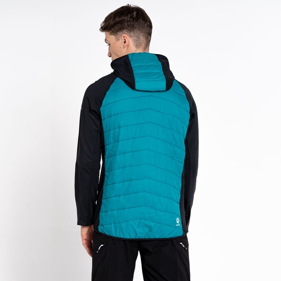 Men's Mountaineer Wool Hybrid Jacket Black Fjord Blue