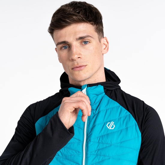 Men's Mountaineer Wool Hybrid Jacket Black Fjord Blue