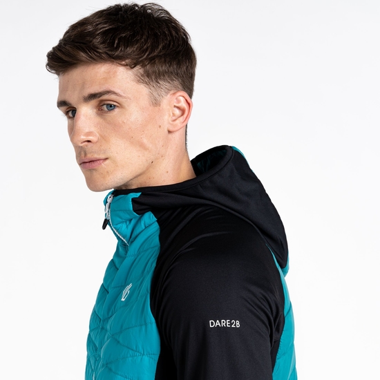 Men's Mountaineer Wool Hybrid Jacket Black Fjord Blue