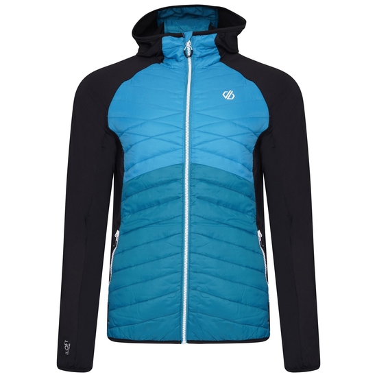 Men's Mountaineer Wool Hybrid Jacket Black Fjord Blue