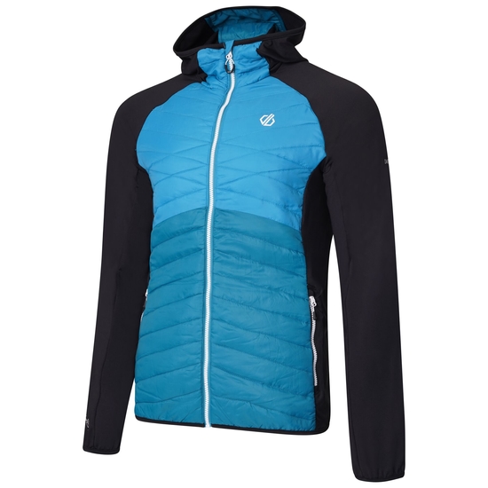 Men's Mountaineer Wool Hybrid Jacket Black Fjord Blue