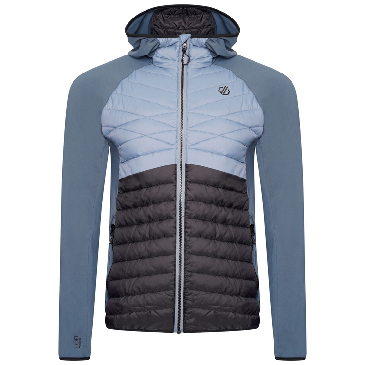 Men s Mountaineer Recycled Wool Hybrid Jacket Grey Mirage Black Dare2B ROW