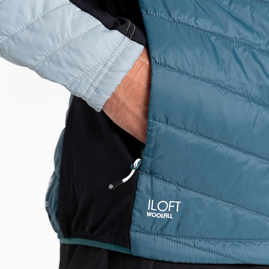 Men's Gendarme Wool Padded Hybrid Jacket Slate Grey