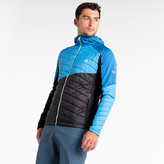 Veste hybride rembourrée en laine Homme Gendarme Bleu