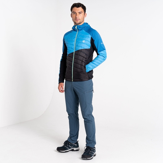 Veste hybride rembourrée en laine Homme Gendarme Bleu