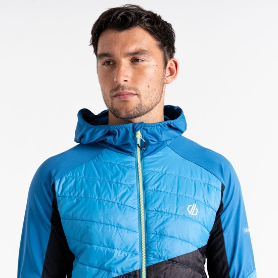 Veste hybride rembourrée en laine Homme Gendarme Bleu