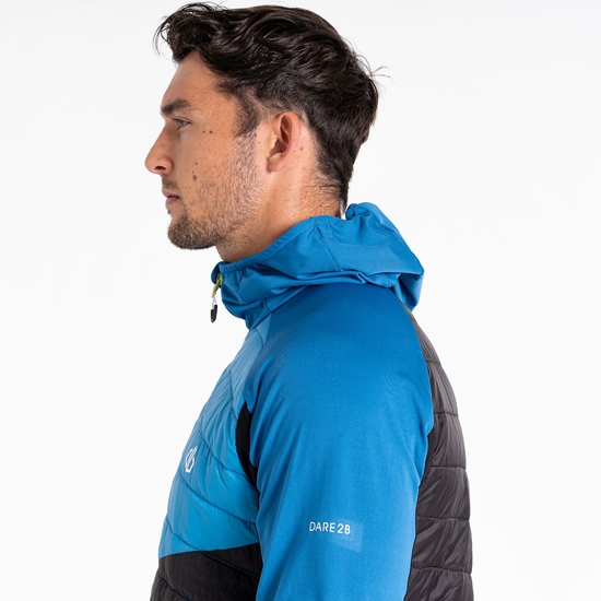 Veste hybride rembourrée en laine Homme Gendarme Bleu