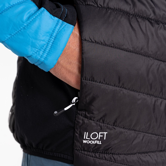 Veste hybride rembourrée en laine Homme Gendarme Bleu