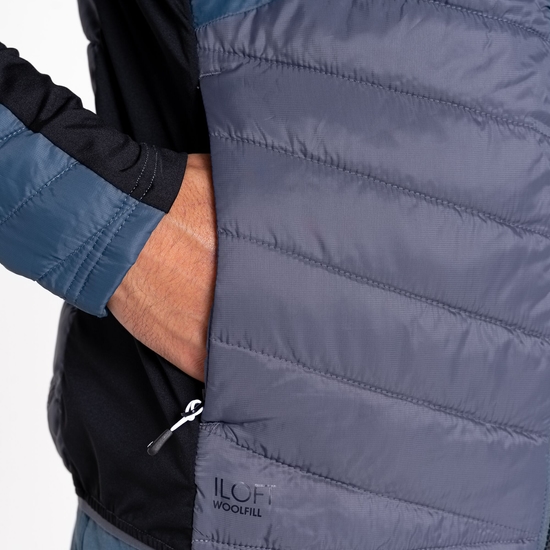 Men's Gendarme Wool Padded Hybrid Jacket Orion Grey Black