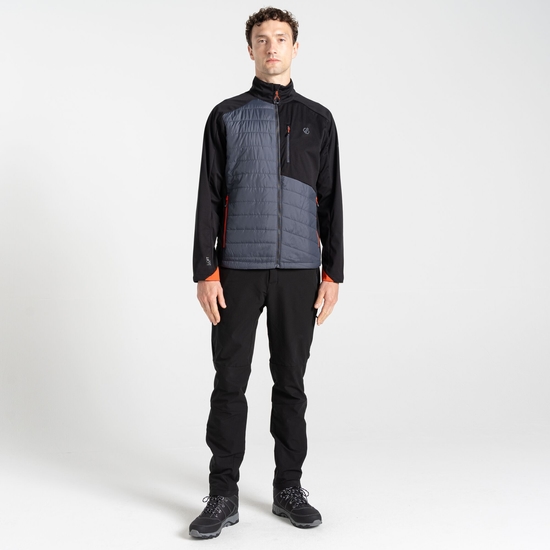 Men's Mountaineer Hybrid Jacket Black Ebony Grey