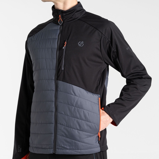 Men's Mountaineer Hybrid Jacket Black Ebony Grey