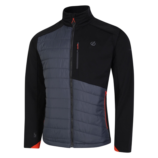 Men's Mountaineer Hybrid Jacket Black Ebony Grey