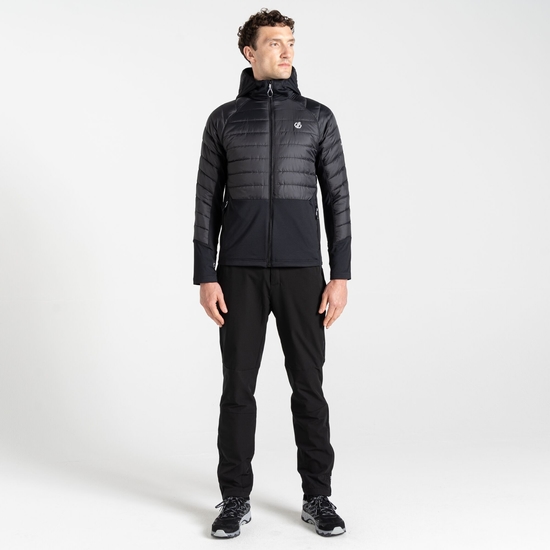 Herren Descending Hybridjacke Schwarz