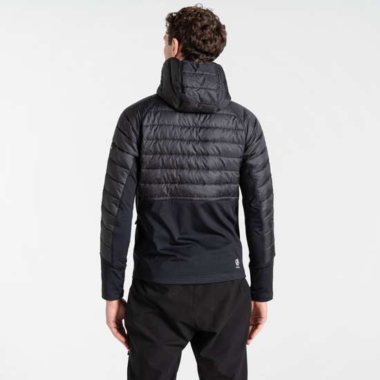 Herren Descending Hybridjacke Schwarz