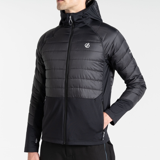 Herren Descending Hybridjacke Schwarz