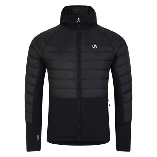 Herren Descending Hybridjacke Schwarz