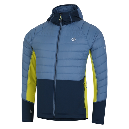 Herren Descending Hybridjacke Blau