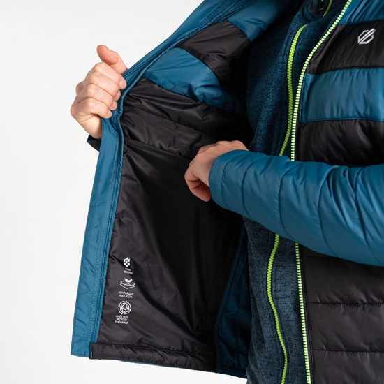 Men's Touring II Baffled Jacket Kingfisher Blue Black